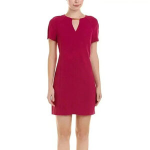 Trina Turk Embellished Keyhole Mini Dress Fuscia Pink Women's Size M